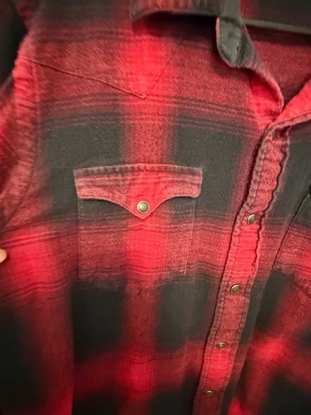 Rare Vintage Polo Ralph Lauren Shadow Plaid Western Flannel Shirt - Size L